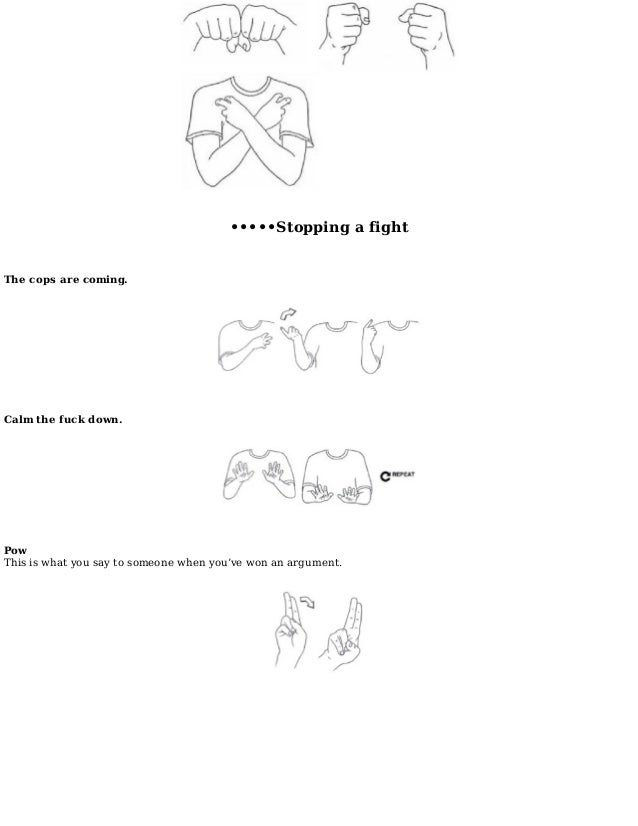 dirty sign language