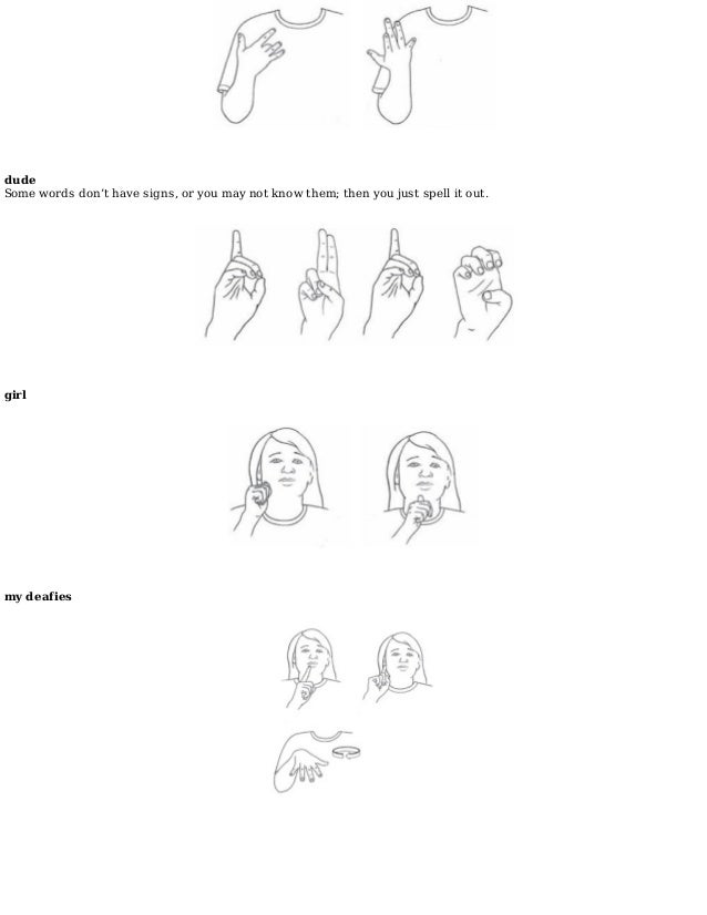 Sign Language Swear Words Chart