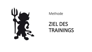 Methode
ZIEL DES
TRAININGS
 