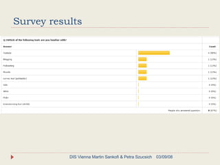 Survey results 06/02/09 DIS Vienna Martin Sankofi & Petra Szucsich 