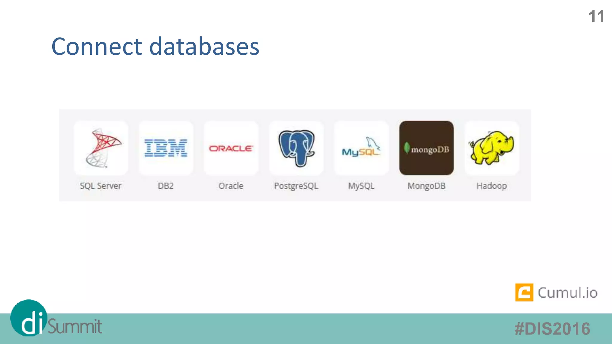 #DIS2016
11
Connect databases
 