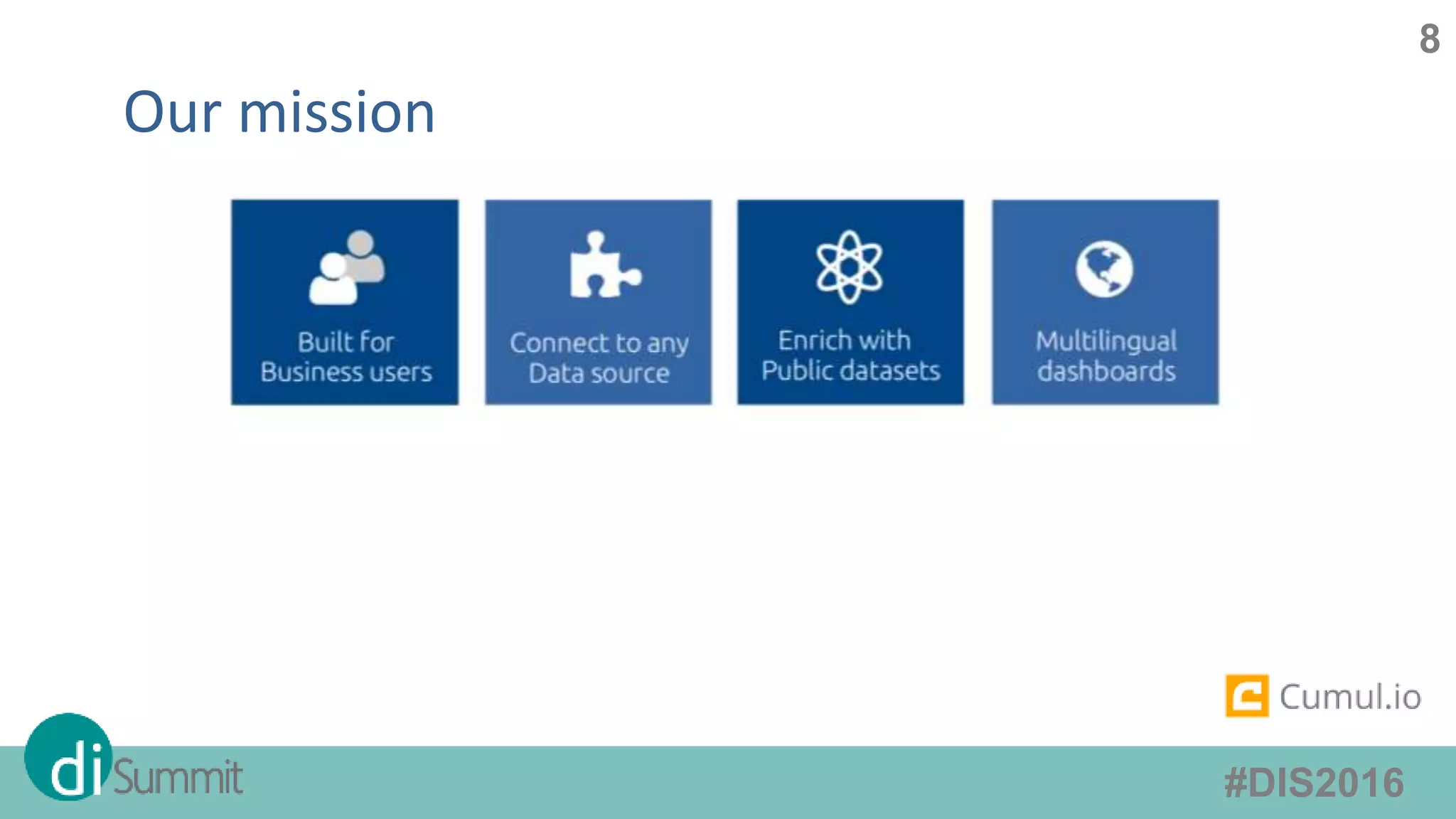 #DIS2016
8
Our mission
 