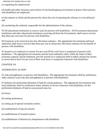 Disabilities act1995 | PDF