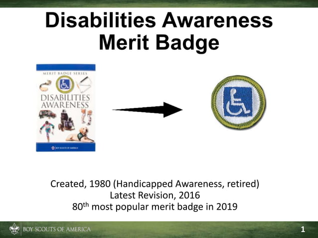 Disabilities Awareness Merit Badge | PPT