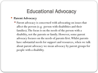 disability and education Advocacy and lobbying).pptx