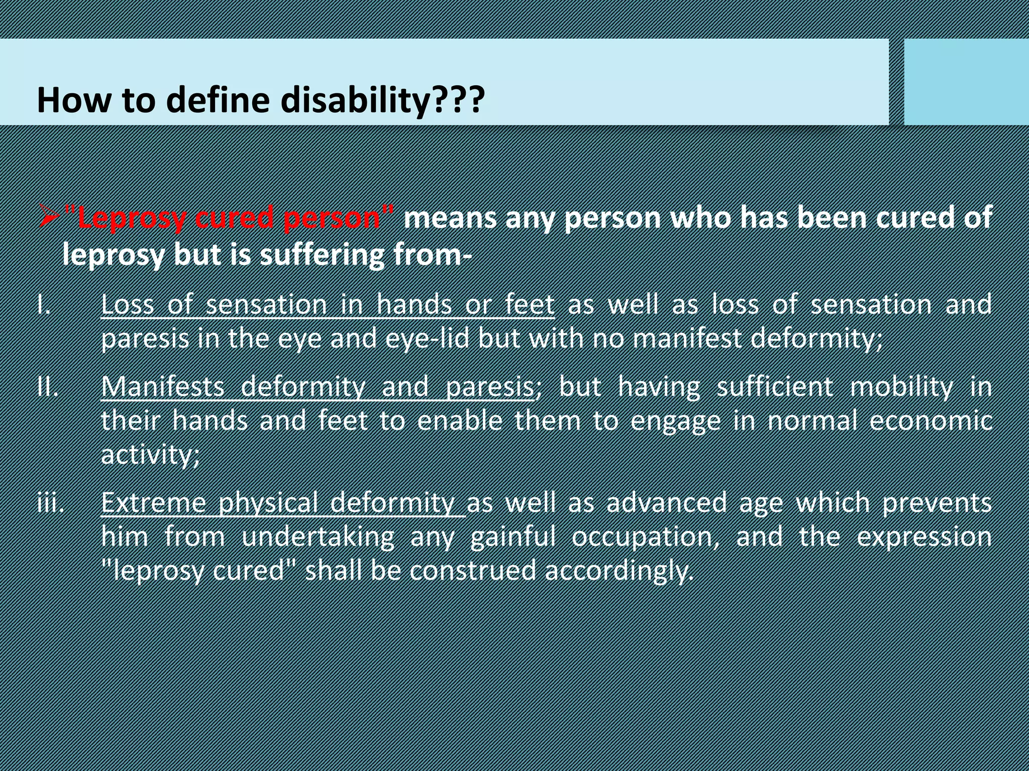 Disability and impairment | PPTX