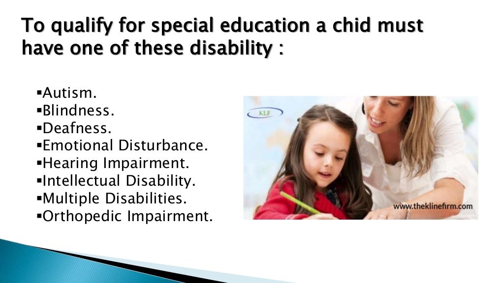 Disability Categories Under IDEA Act.