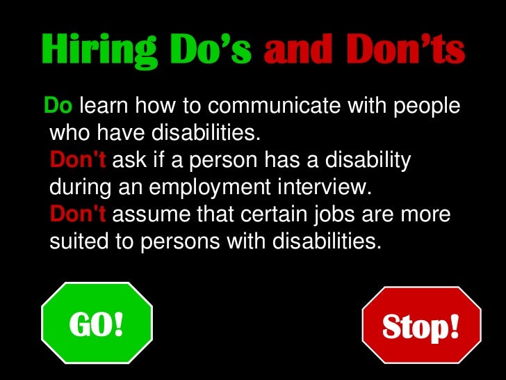 Disability Etiquette
