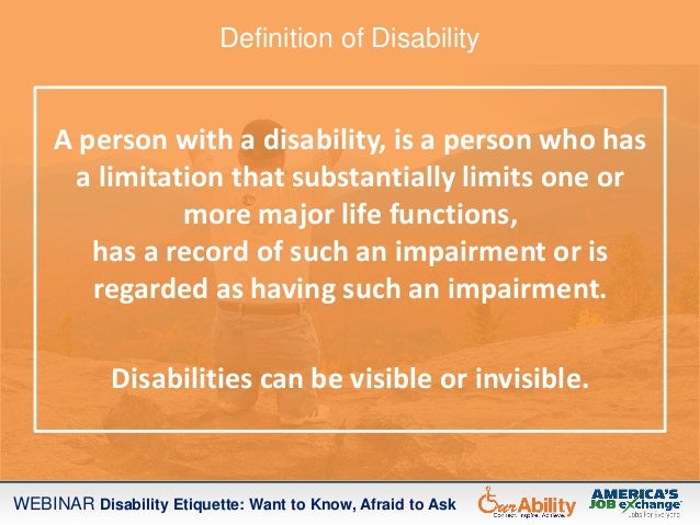 A Z Of Disability Etiquette Disability Awareness Activities Disability Autism Awareness Activities