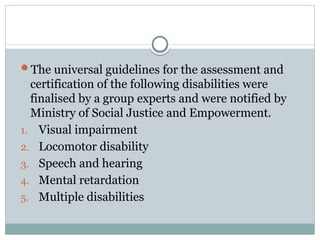 Disability evaluation