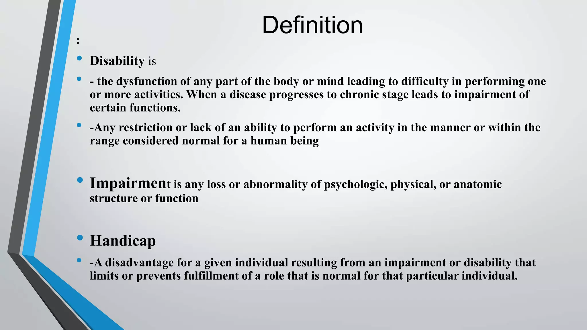 Disability rehabilitation | PPTX