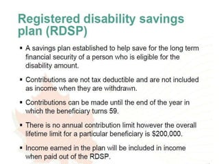 Disability tax credit