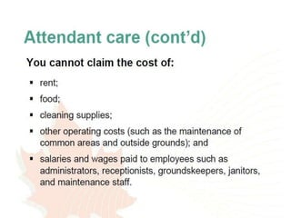 Disability tax credit