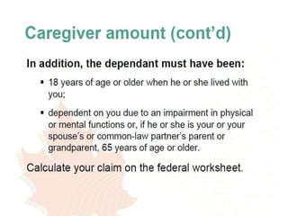 Disability tax credit