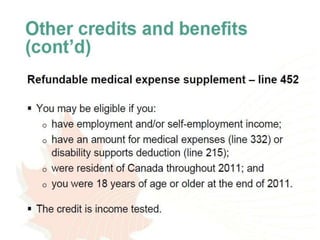 Disability tax credit