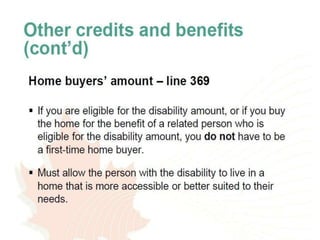Disability tax credit