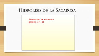 HIDROLISIS DE LA SACAROSA
 