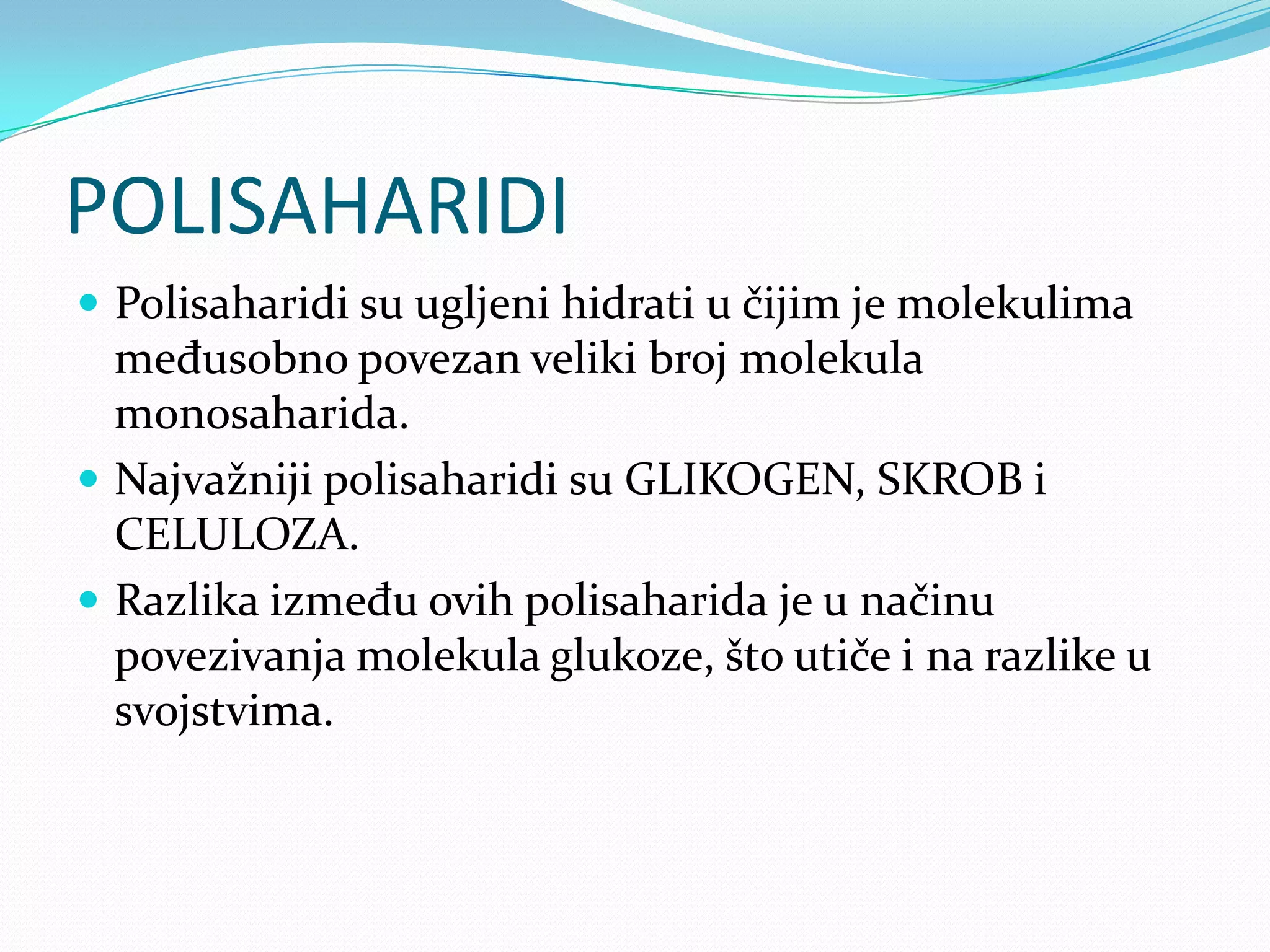 Disaharidi i polisaharidi | PPTX