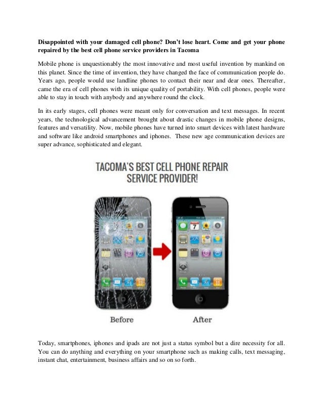 disappointed with your damaged cell phone dont lose heart come and cell phone service providers