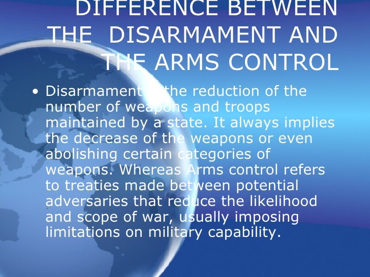 Disarmament & Arms Control