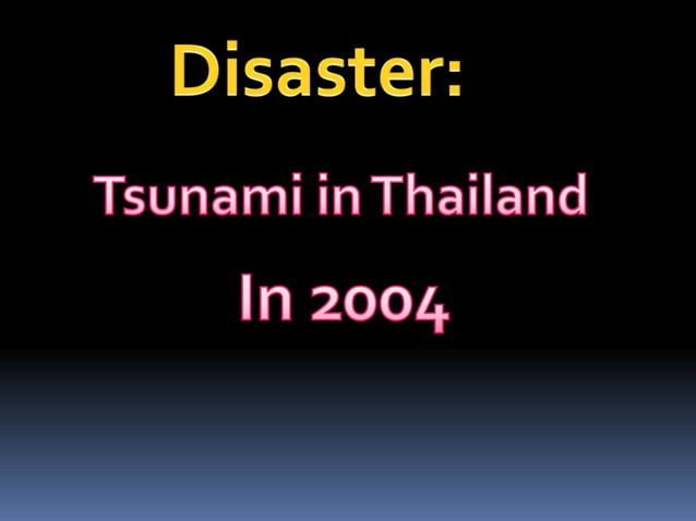 Tsunami thailand 1994