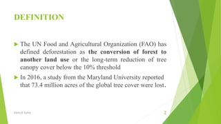 Deforestation -National Level and its Impacts | PPTX
