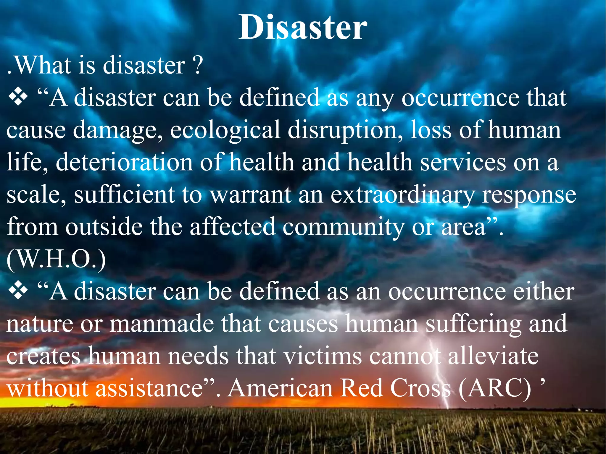 environment disaster management concpt and application