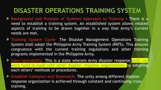 Training Program After Disaster DISASTER-MANAGEMENT COUNCIL-OPERATIONS.pptx