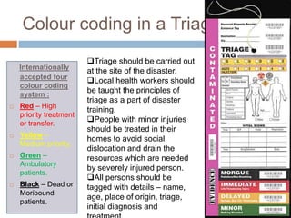 Triage Coding Disaster management | PPTX