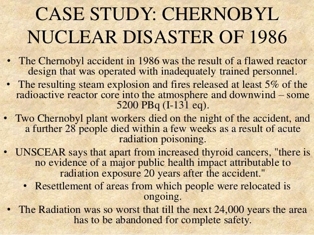 chernobyl nuclear power plant disaster case study