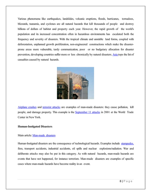 Disaster Management Project For Class 9 Disaster Management Project For Class 9