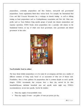 disaster management project case study