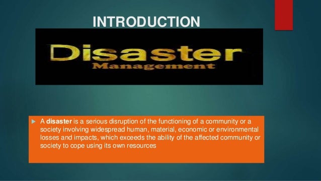 project on disaster management with case study