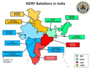 NDRF Battalions in India
Suradevi &
Waregaon
53
 