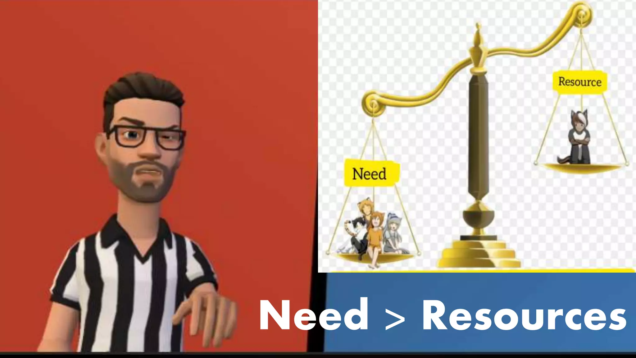Need > Resources
 