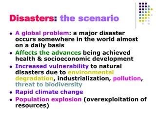 Disaster Problems DISASTER MANAGEMENT | PPT