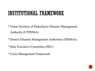 DISASTER MANAGEMENT framework & disasters in INdia | PPTX