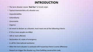 DISASTER MANAGEMENT and its precautions, steps also | PPTX