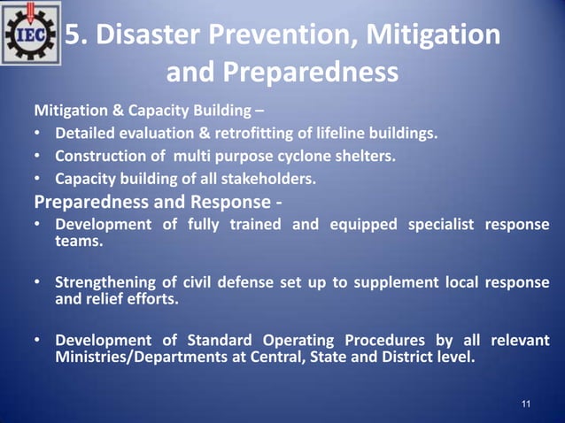 NATIONAL DISASTER MANAGEMENT POLICY 2009 PDF visual data 3