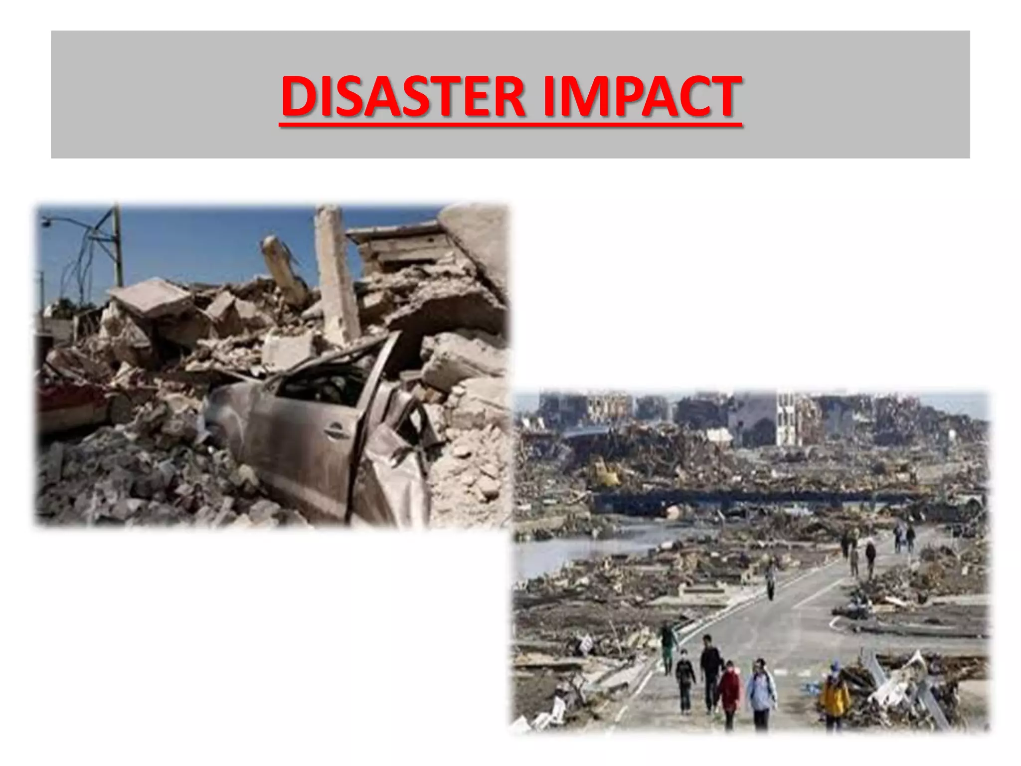 DISASTER IMPACT
 