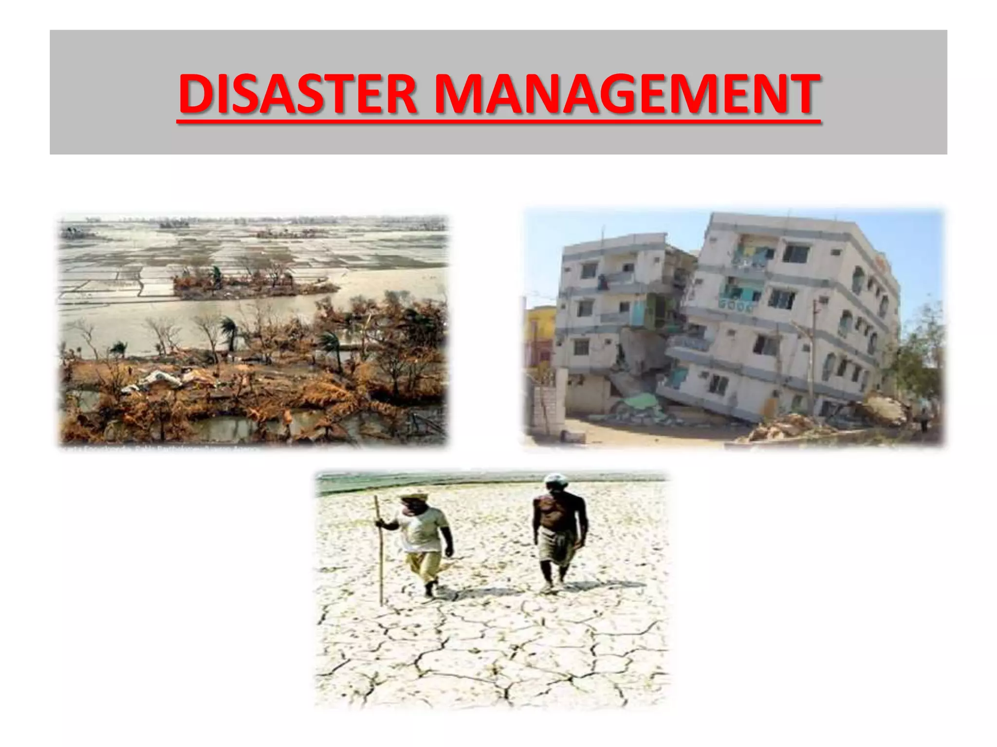 DISASTER MANAGEMENT
 