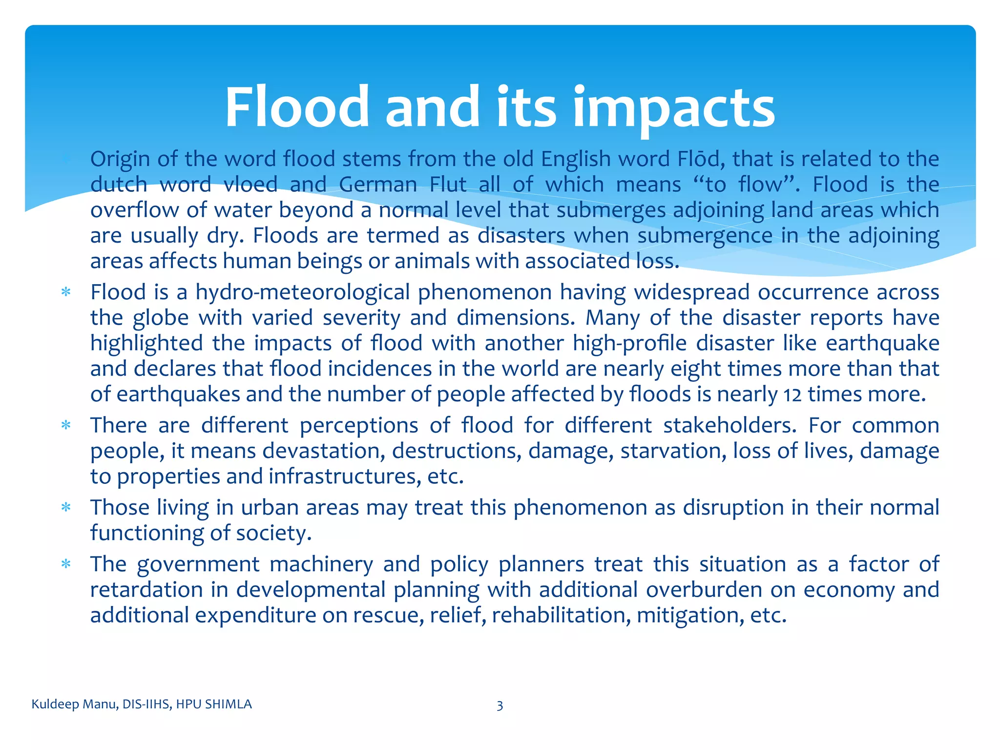 Disaster management for floods | PPTX