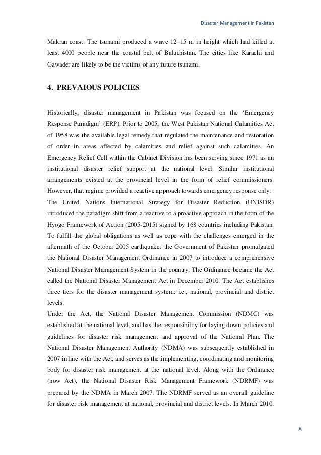 disaster management in pakistan essay coursework sample essay on disaster management
