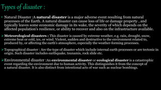 Disaster management and planning