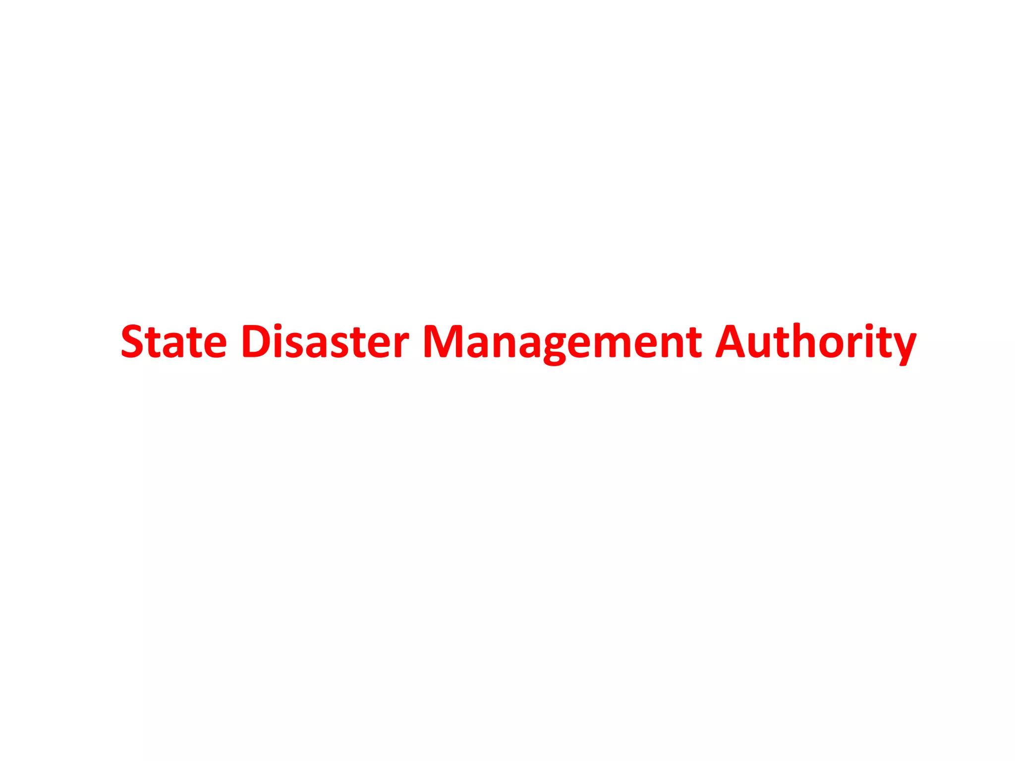State Disaster Management Authority
 