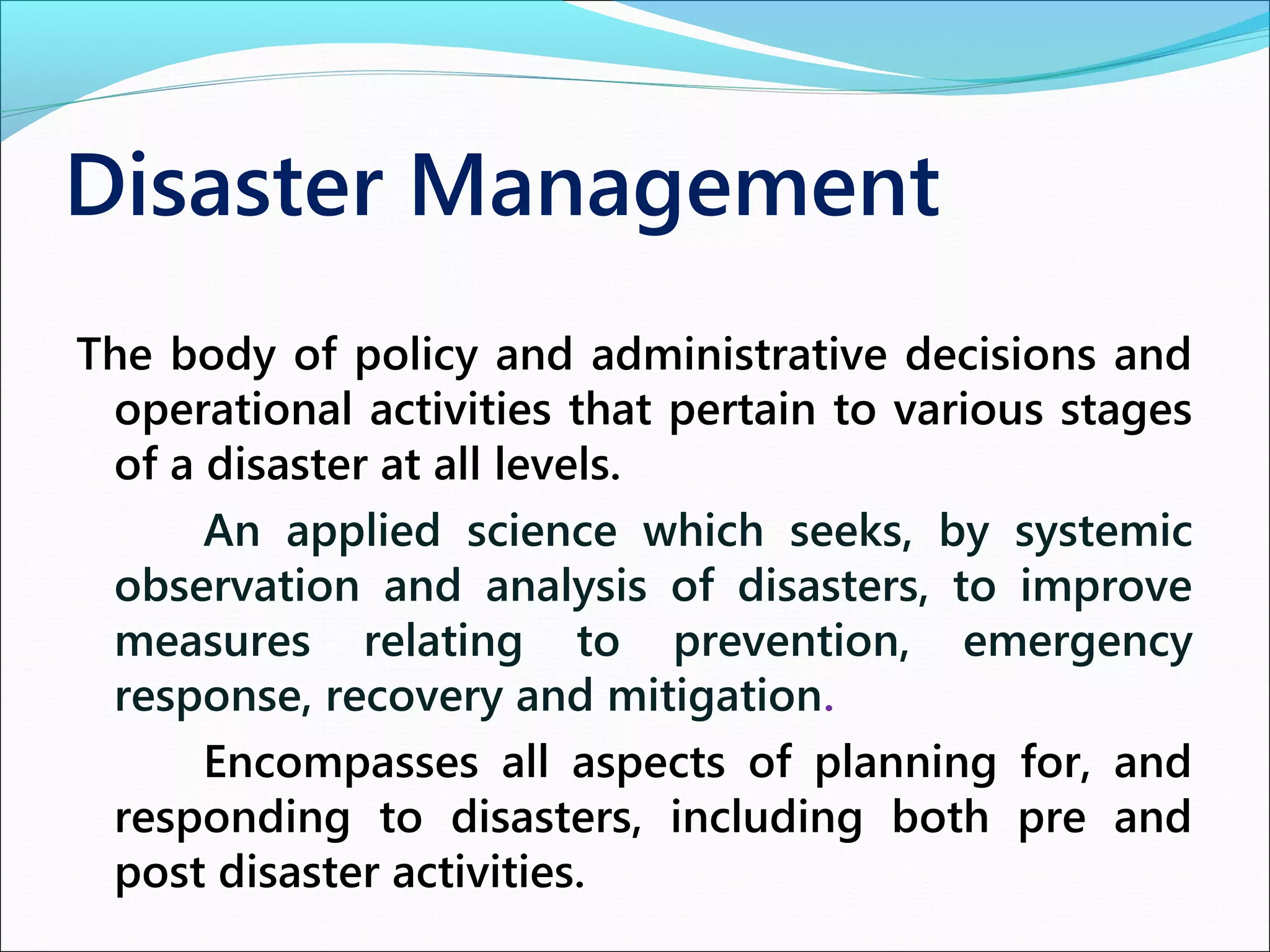 Disaster Managment Ppt Civil Engineering Industry Industries