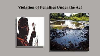 Violation of Penalties Under the Act
 
