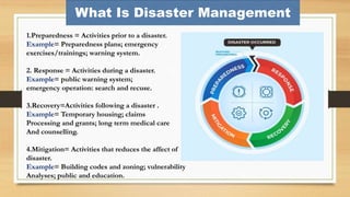 Disaster Control Example Disaster mangement | PPTX