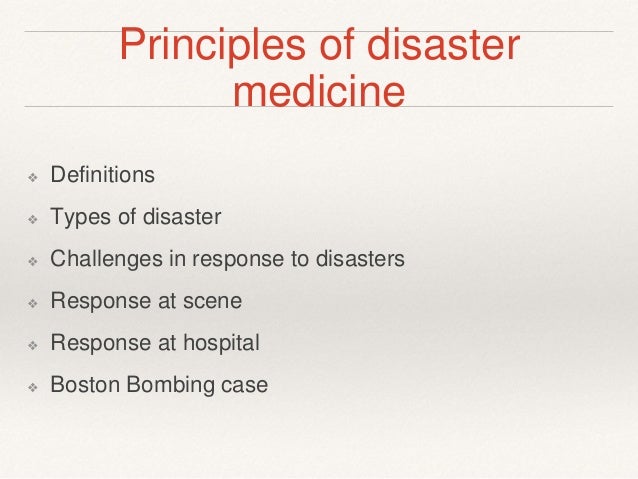 dissertation disaster medicine