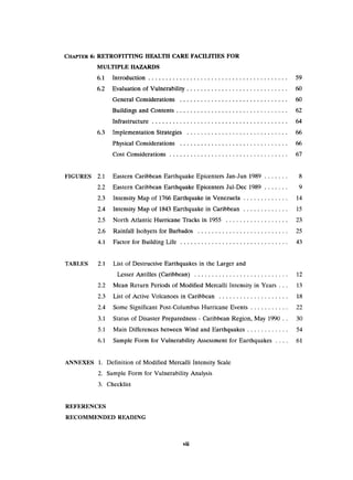 Disaster mitigation guidelines